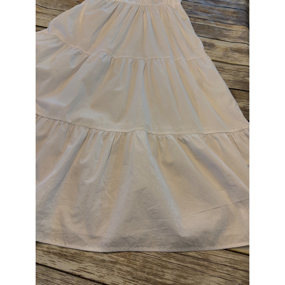 Francescas NWT Small White Ruffle Tiered Midi Dress Cottagecore Feminine  Girly - Picture 3 of 8